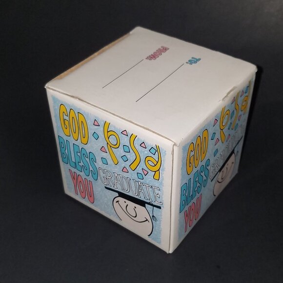 VTG God Bless You Graduate Mug Graduation Gift 1993 Bob Siemon (in original box) - Picture 3 of 11